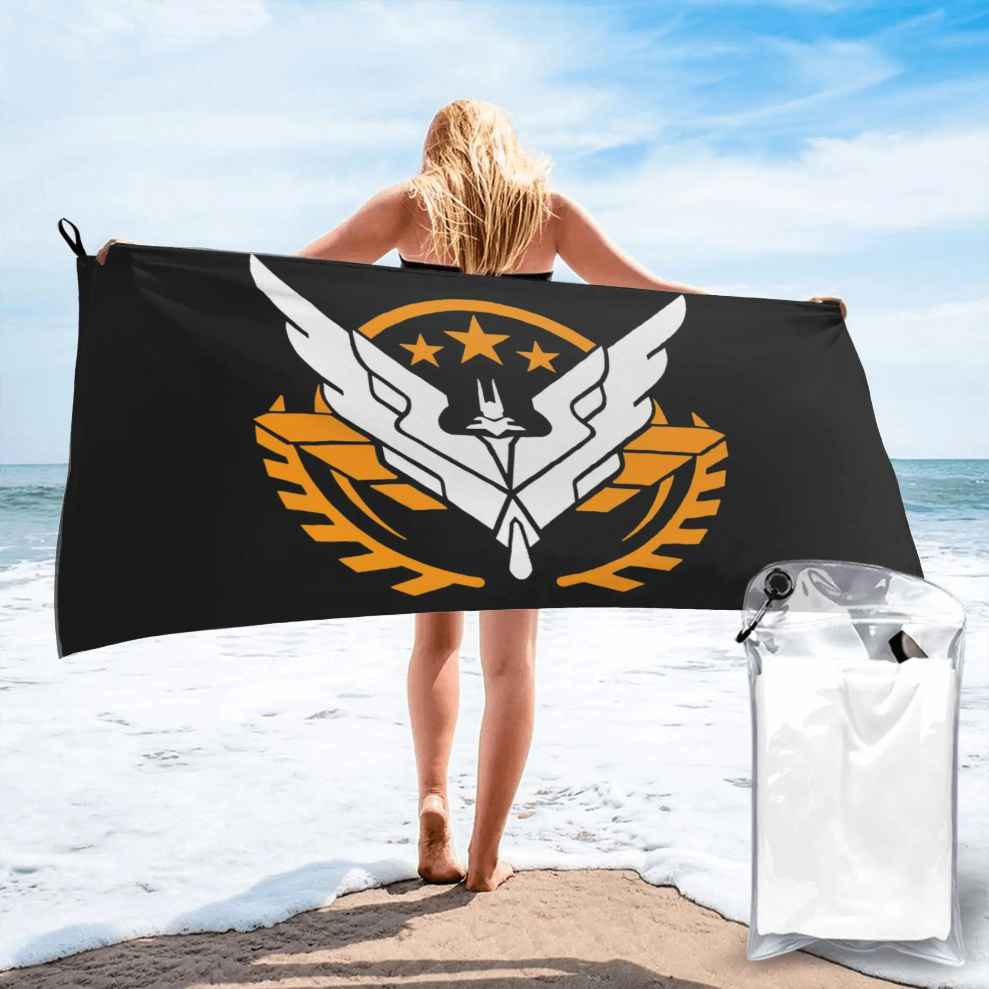 Elite Dangerous - Triple Elite  Beach Towel Soft Microfiber Quick Dry Absorbent Quick Towels For Pool