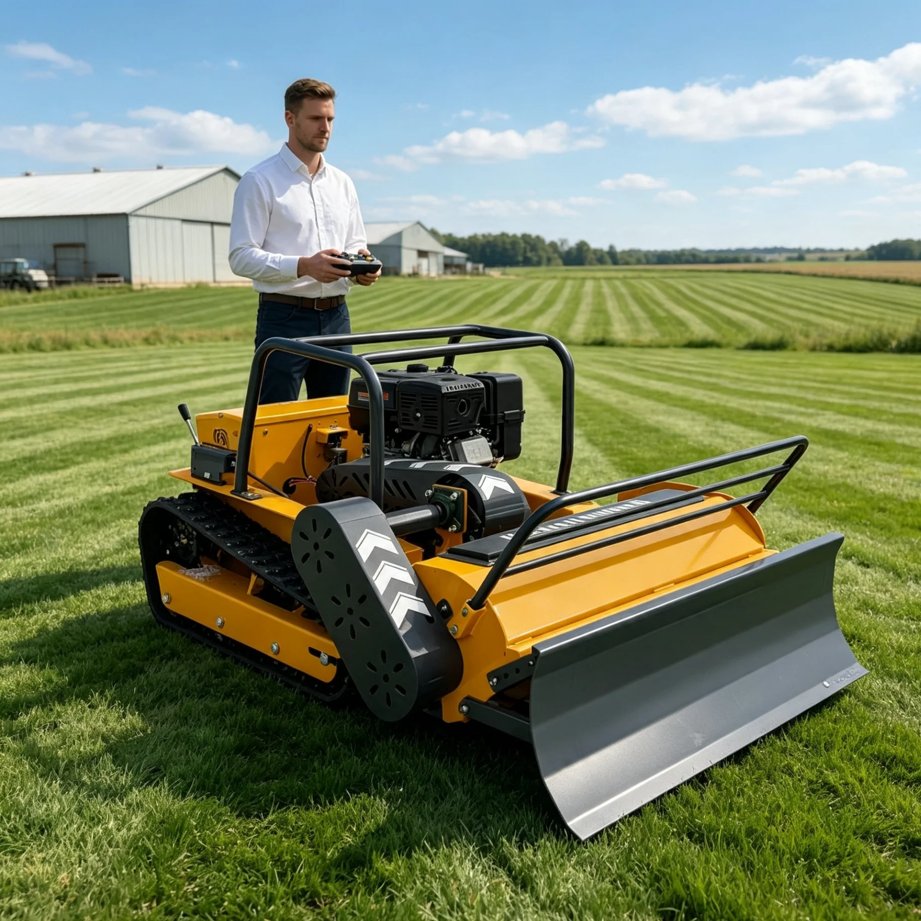 Customized Remote Control Flail Mower Migratory Bird Reserve Lakeside Mulcher, Remote Shallow Grass Trimming Crusher