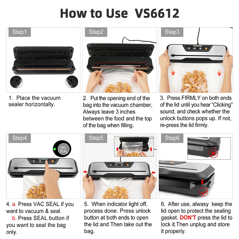 LAIMENG Household Vacuum Sealer Sous Vide Vacuum Packing Machine For Kitchen Storage Food Vacuum Sealer bag Vacuum Rolls S299