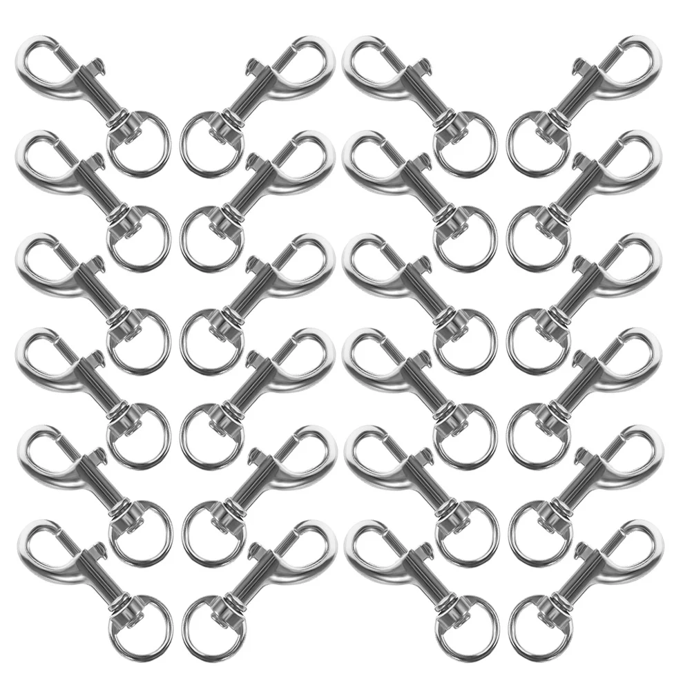 

40pcs Metal Dog Leash Clasp 360-Degree Rotating Snap Hook Durable For Pet Collar Luggage Strap Backpack Buckle Diy Clasps