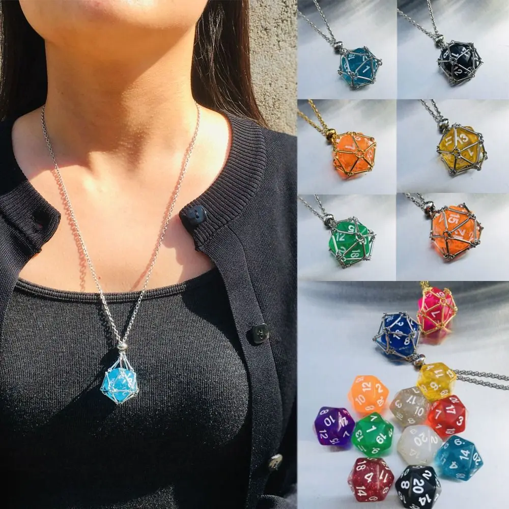 New Interchangeable Stainless Steel Stone Holder Necklace Dice Pendant Necklace Trendy Jewelry for Women Men