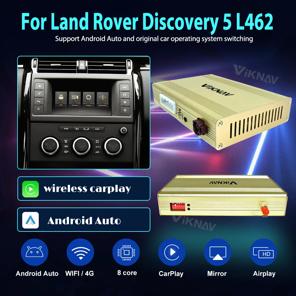 

Linux Interface Carplay Decoder Box For Land Rover Discovery 5 L462 Android Auto New Upgrade GPS Navigation Multimedia Player