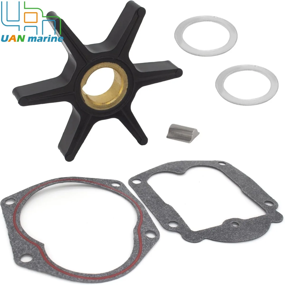 47-8508910 مجموعة دفاعة مضخة المياه الخارجية مع مفتاح وحشية لـ Mercury Marine Force 25 30 40 50 HP 47-850893 47-8M0027792