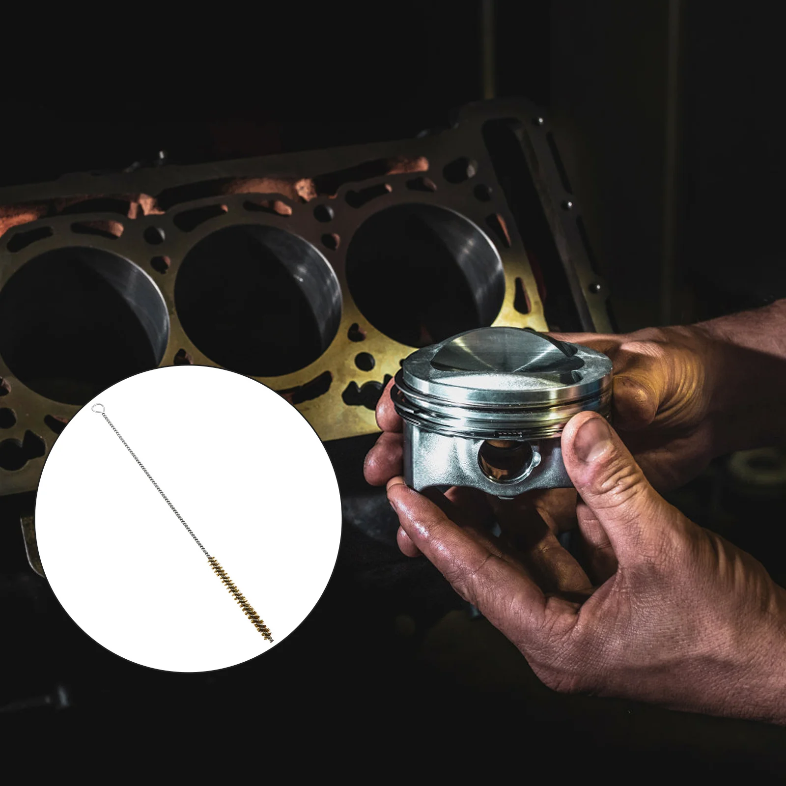 

Copper Wire Tube Brush Flexible Brass Bristle For Welding Slag Rust Removal Pipe Interior Car Groove Motor Door Window Gap