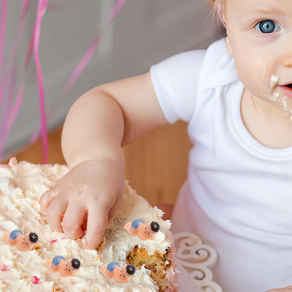 

50Pcs Shower Sleeping Infant Decor Adorable Plastic Babies Party Supplies Table Decorations Mini for Girls