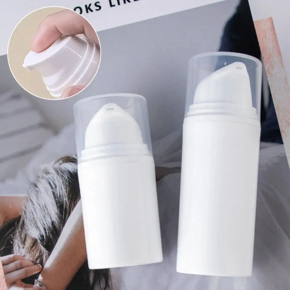 New 30/50/80/100/120/150ml Empty Cosmetic Bottle Plastic White Lotion Vacuum Bottle Airless Pump Refillable Emulsion Bottle