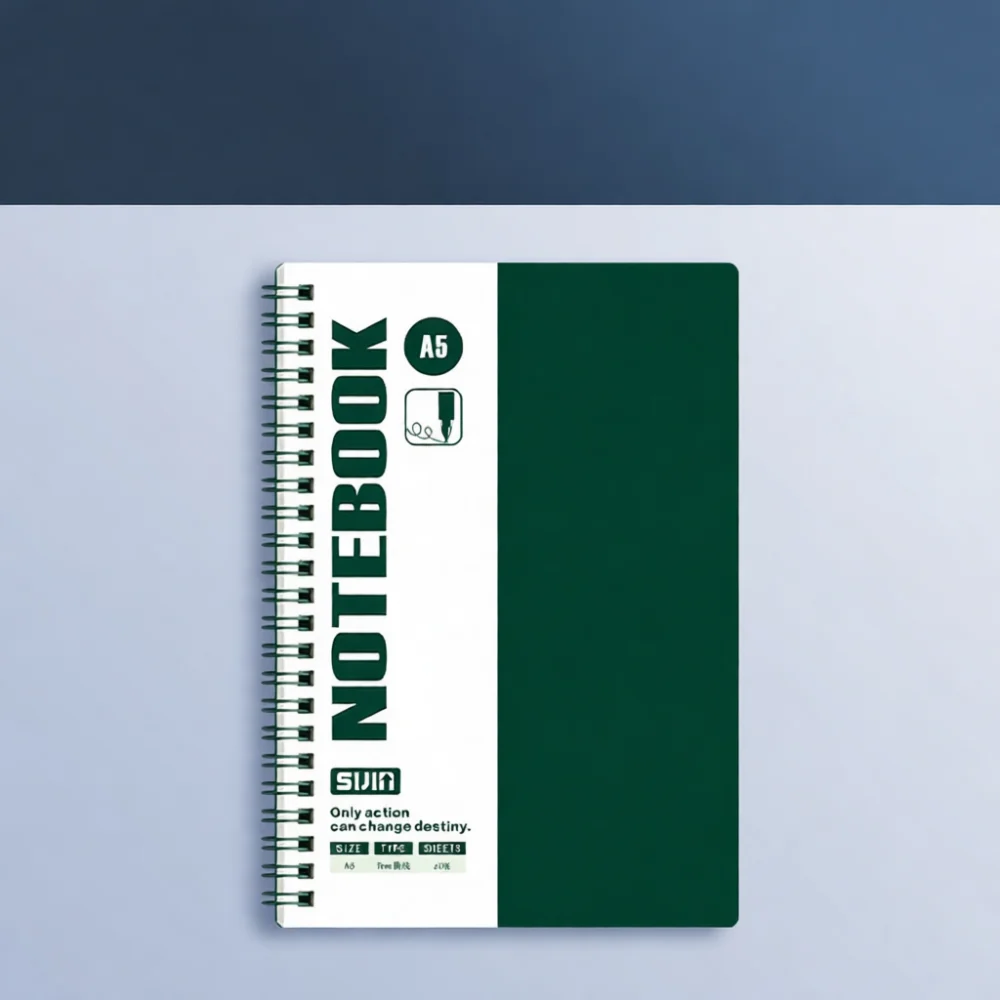 Minimalist Coil Notebook Kraft Paper Journal Professional Writing Pad Office School Stationery Student Study Planner
