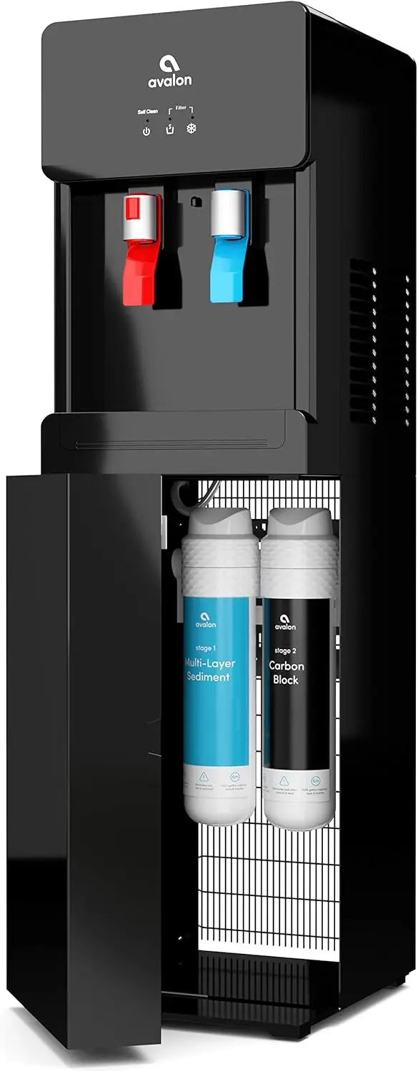 A7BOTTLELESSBLK Self Cleaning Touchless Bottleless Cooler Dispenser-Hot & Cold Water Child Safety Lock, UL, Black