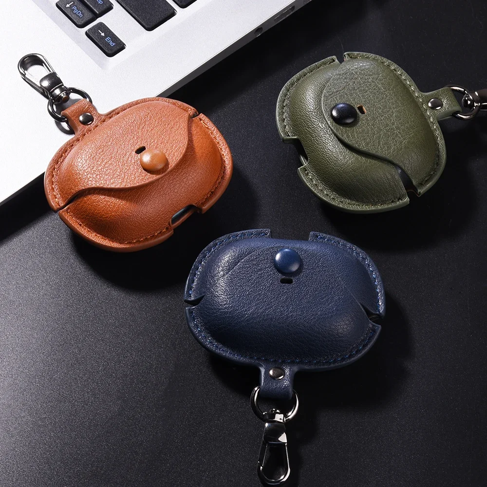 Protective PU Leather Case for Xiaomi Redmi Buds 5 Pro Buds 4 Lite Cover Shockproof  Earphone Accessories Keychain Coque Fundas