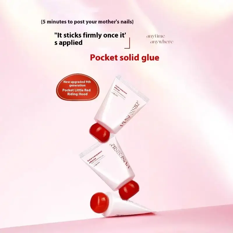 

30ML Solid Nail Glue Gel For Press On Nails, Gel Nail Glue For Nail Tips Long-Lasting Super Strong Nail Glue For Acrylic Nail