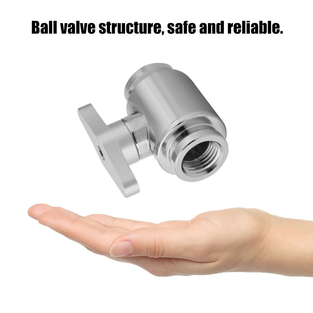 Durable G1/4 Internal Thread Stop Valve Silver Handle Precise Water Ball Valve Ball Valve Computer Water Cooling view 5