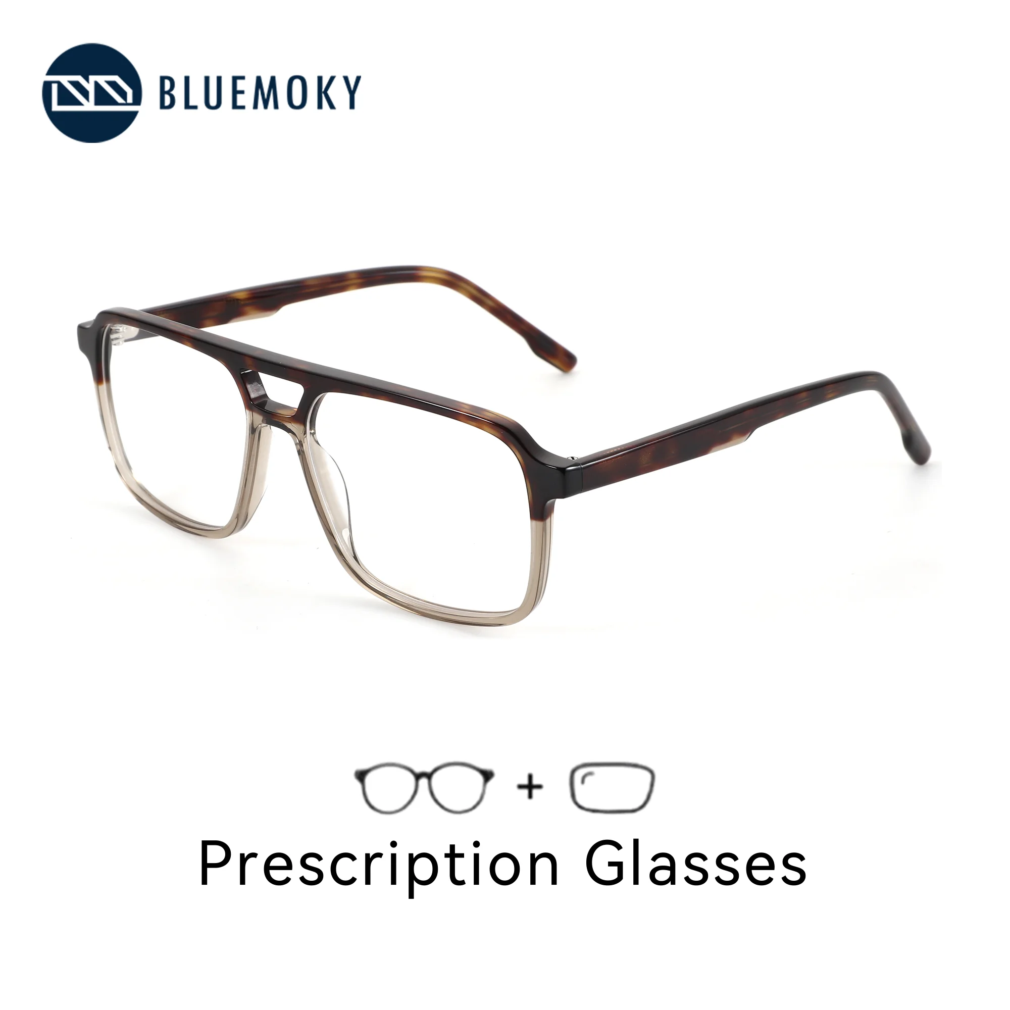 

Очки BLUEMOKY (размер S) из ацетата, авиаторские, на заказ, для мужчин, с диоптриями, антибликовые, от синего света, для коррекции близорукости, с рецептом