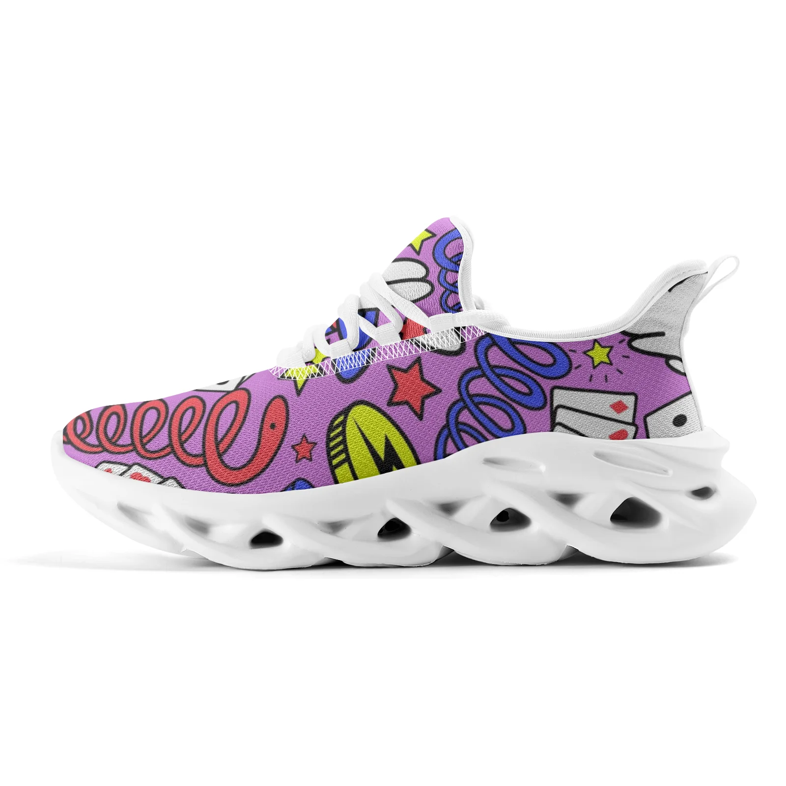 

Custom Shoes Women's Casual Sneakers Colored Pattern Prints Teenager Lightweight Running Shoes Footwear EUR36-48