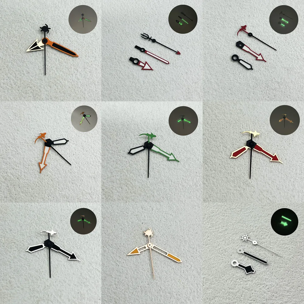 Jam Tangan Bercahaya Nh35 PROSPEX Tangan Putri Duyung untuk NH35/NH36/NH38/NH70 Aksesori Jam Tangan Pergerakan Otomatis Nh35 Jarum Lumba-lumba