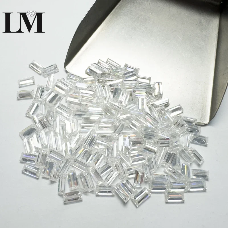 

L-Муассанит Камни Прямоугольной огранки VVS1 D Цвет Драгоценный камень 1 карат в упаковке для изготовления ювелирных изделий своими руками Материал проходит тестер бриллиантов