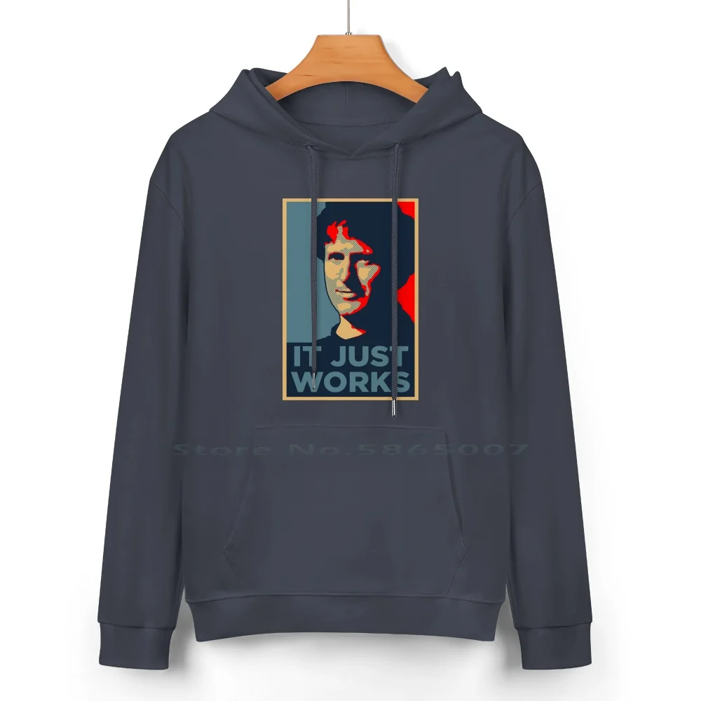 Todd Howard-It Just Works Poster Pure Cotton Hoodie Sweater 24 Colors Bethedsa Skyrim Bethesda Meme Joke Gaming Gamer It Just