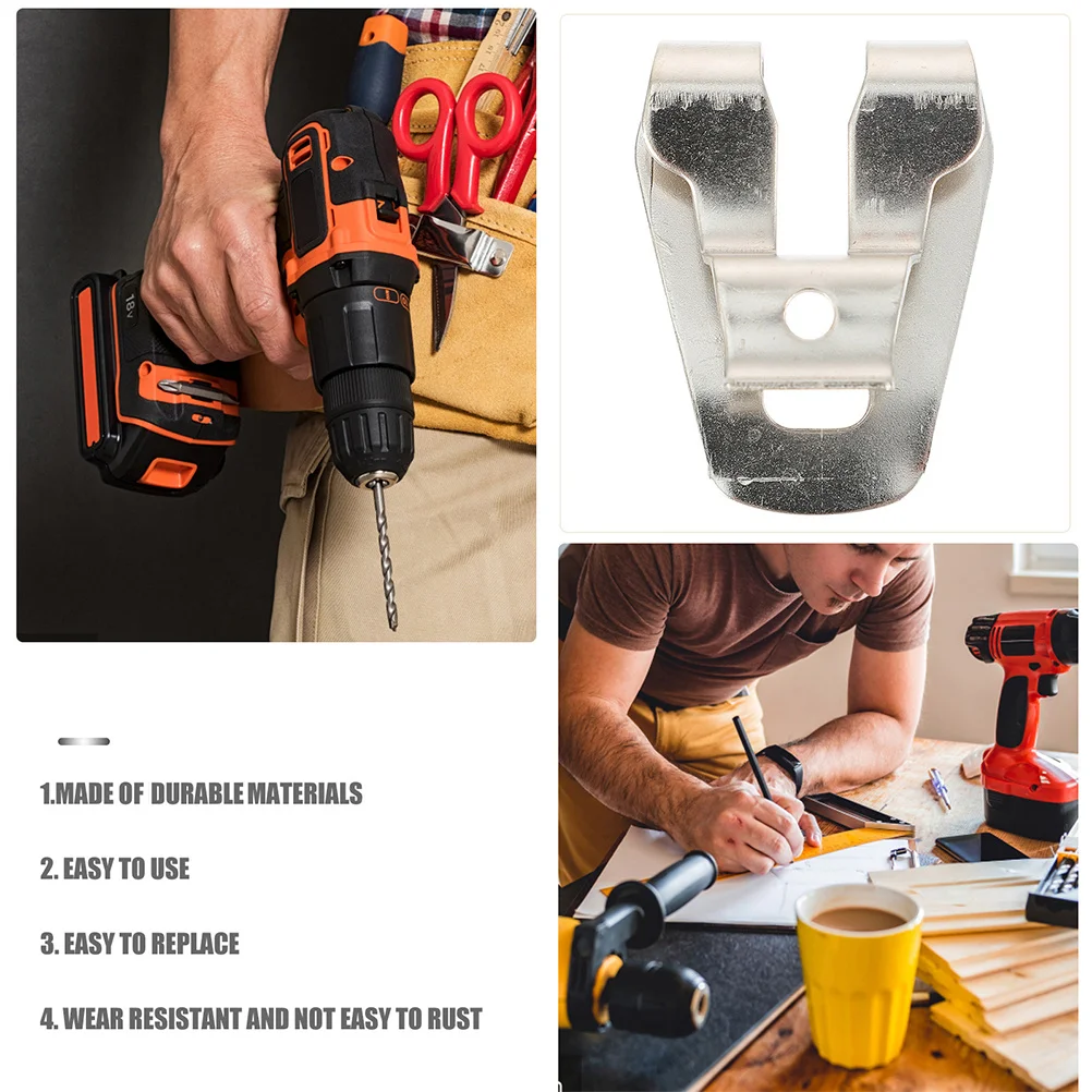 5 set ganci per clip da cintura in acciaio portautensili multifunzione per trapano avvitatore resistente alla ruggine durevole compatto regalo leggero