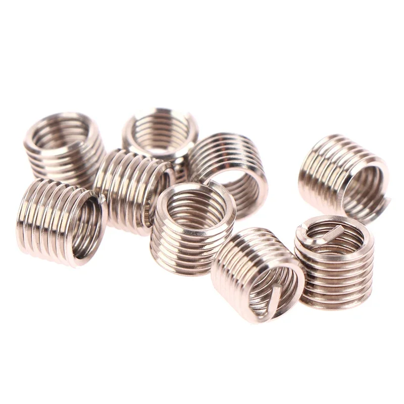 50pcs/set 304 Stainless Steel Wire Thread Insert M6 X 1.0 1.5D Insert Helicoil Wire Thread Repair Insert view 2