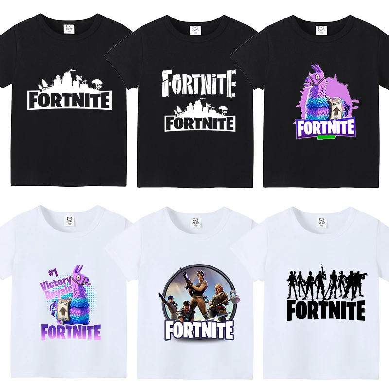 Camiseta FORTNITED para niños, ropa de verano para niñas y niños, camisetas de algodón para bebés, camisetas estampadas de manga corta para chico, camisetas de Anime para niños pequeños, regalos