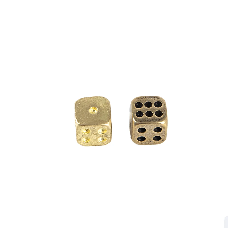 1PC Copper Dice Brass Dice Home Decoration Artware Props Bar Supplies Game Tool Copperware Metal Dice