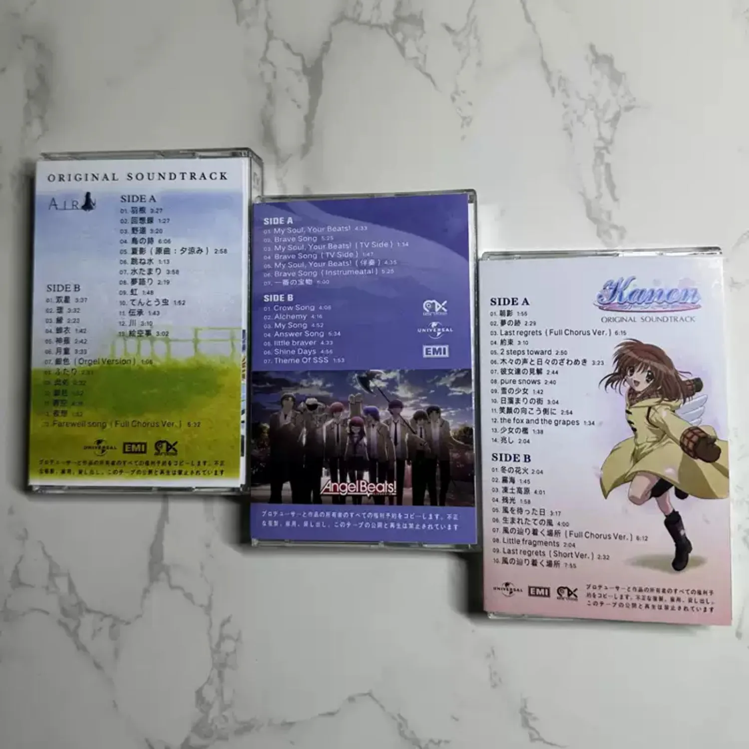 희귀한 밀봉된 AIR, 엔젤 비츠! & 카논 애니메이션 사운드트랙 오디오 카세트 테이프 레트로 아날로그 사운드 수집품 팬들을 위한 홈 데코