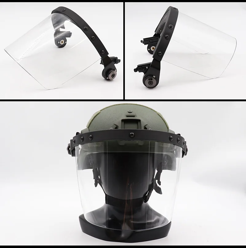 Tactical Flip Up Face Shield Lens Riot Mask Maska ochronna do polowań Paintball FAST MICH Helmet