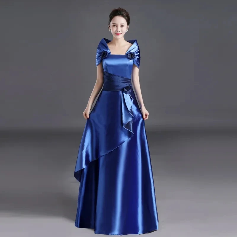 Long Evening Dresses Women\'s 2024 New Spring Summer Banquet Dress Fashion Noble And Elegant Host Performance Dress Female