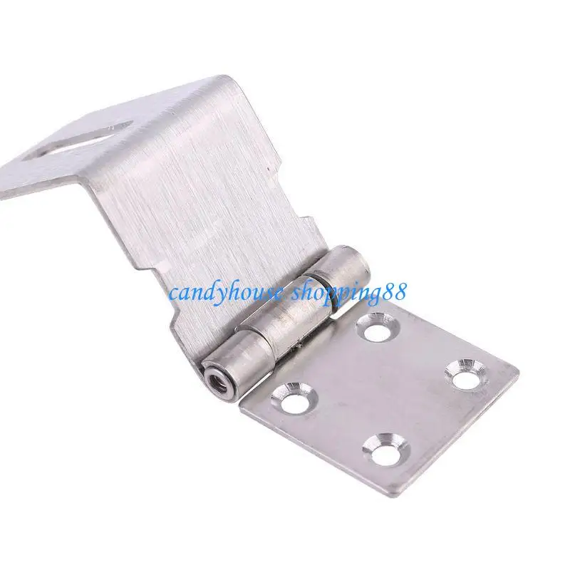 

D7YE Stainless Steel Hasp Lock Anti-theft Door Clamp 90 Degree Shed for Latch Security Padlock