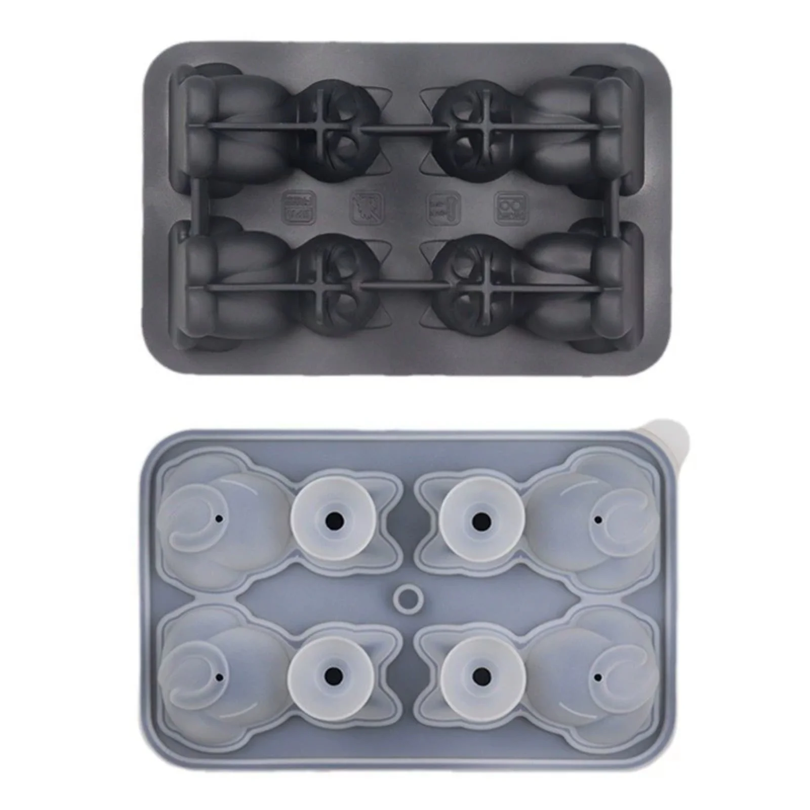 

Cat ice grid ice cube mold household ice cube ice box silicone ice grid 3D cat shape food-grade silicone -40°C to 240°C 161g