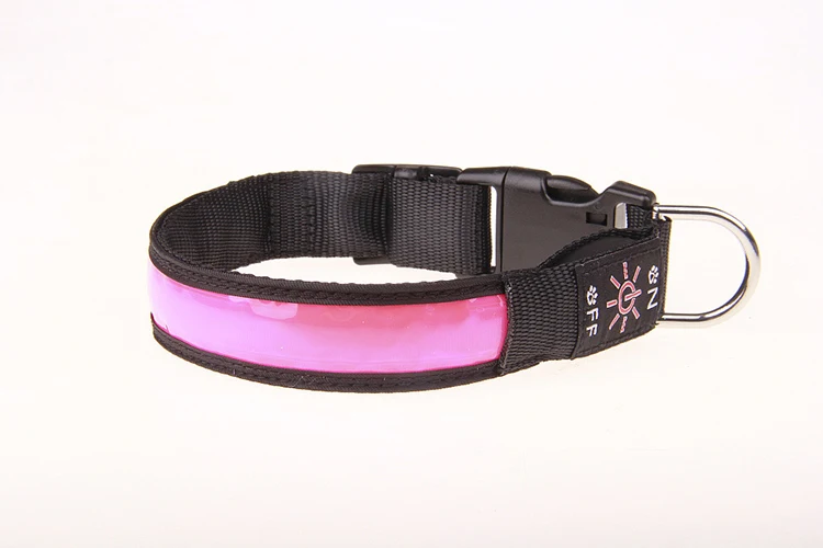 Pinkycolor USB Lade LED Hund Kragen Leucht Licht Nacht Sicherheit Reflektierende Leder Glühenden Kragen Für Hunde Haustiere Wiederaufladbare – Detail 6