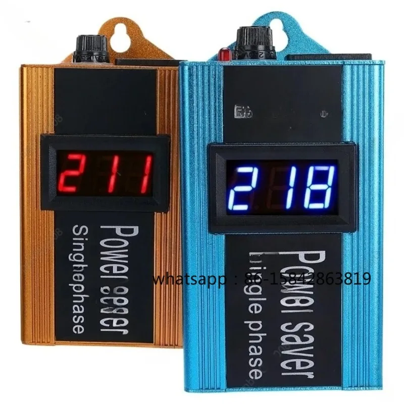 NewIntelligent Power Saver Energy Saving Devices Smart Power Factor Saver Electricity Saving Box 100KW Gold EU Plug