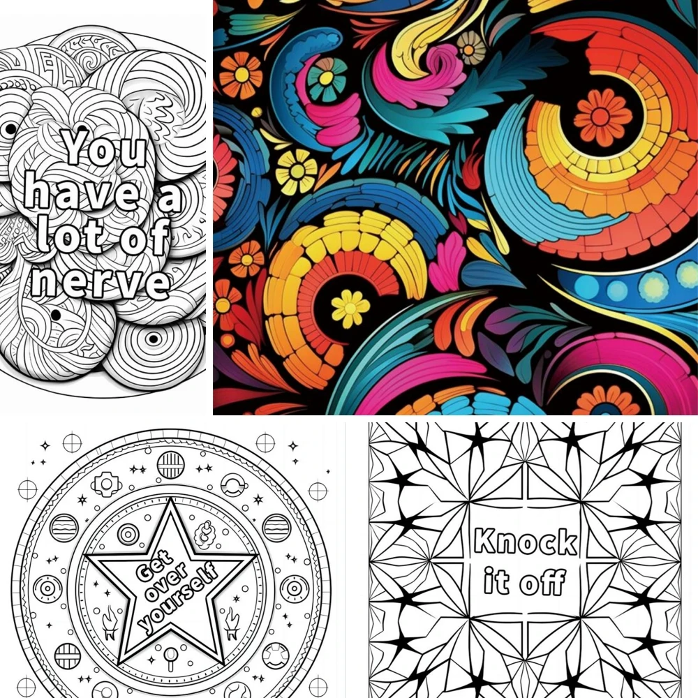 1pc Art Coloring Book 22 Page Coloring Books Gift For Birthday Party Relieve Stress Kill Time Graffiti Painting Drawing Art Book
