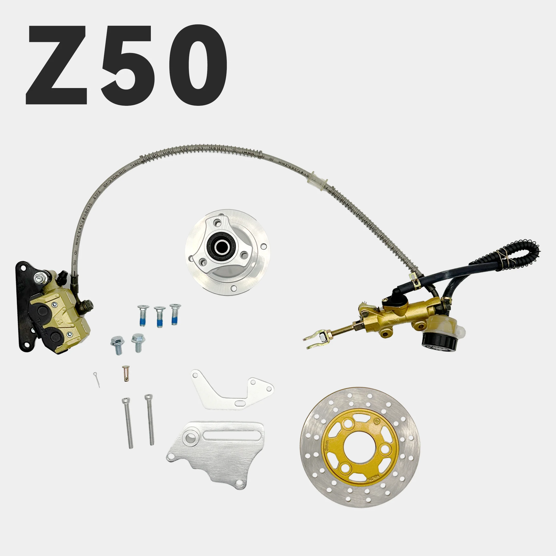 Z50 Monkey Rear Brake Kit Rear Black Gold Hydraulic Disc Brake Systems for Z5S0 1967-1979