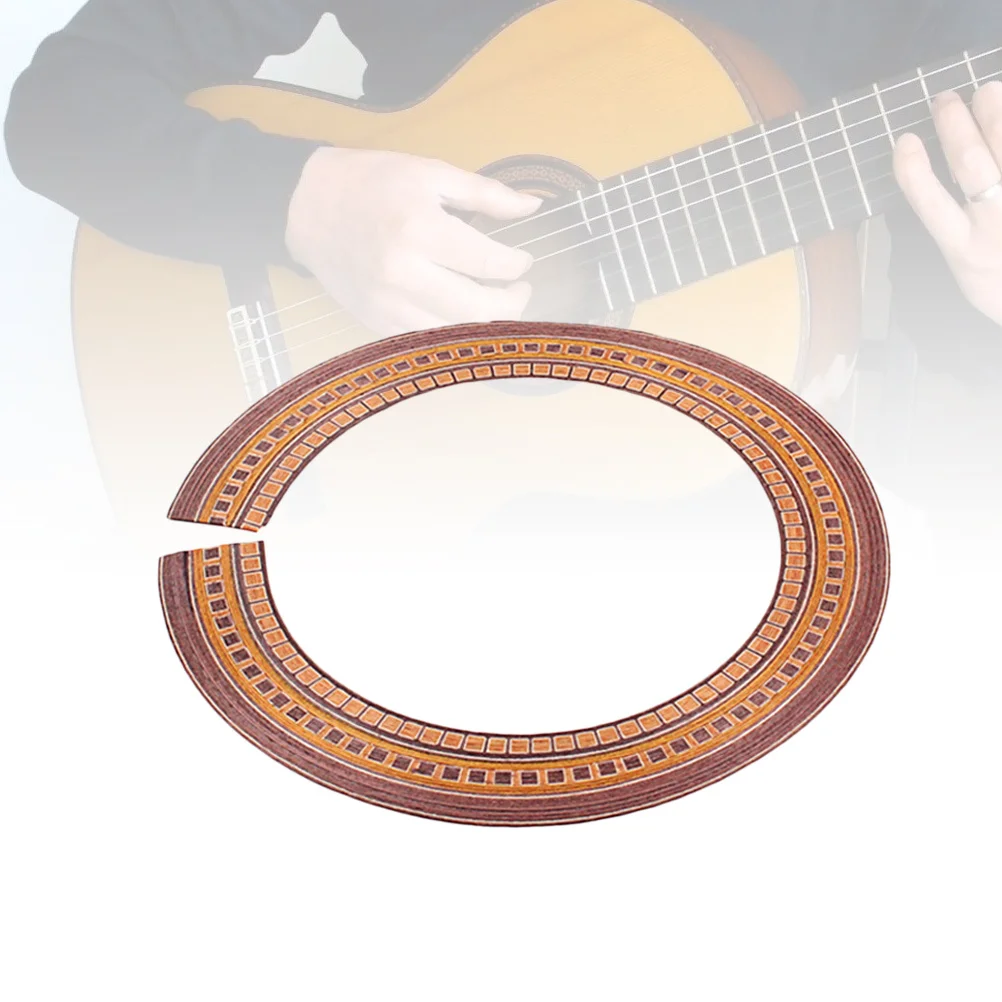 

90Mm Guitar Rosette Inlay Curved Strips For Sound Hole Wood Abalone Style Diy Repair Kit Easy Apply Remove Laminate Guitar