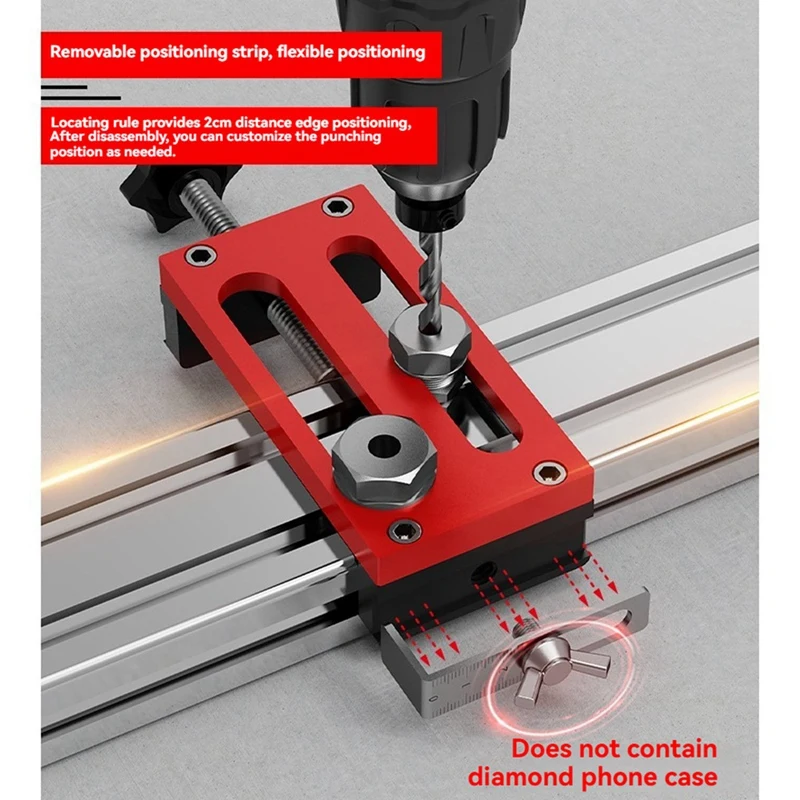 BAAG-ユニバーサルアルミプロファイル穴あけ治具、ドリルパンチングロケーター補助ツールアルミプロファイルスクリューパンチャー