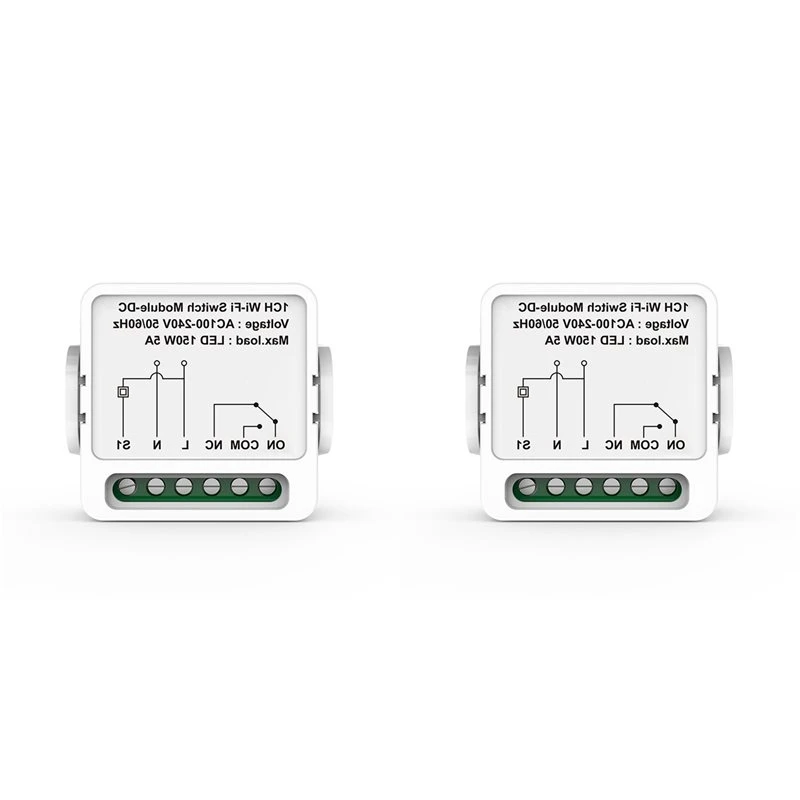 AT51-2X 1CH Dry Contact Wifi Relay Switch Module AC 100-240V Tuya Smart Life App Activated Dry Contact Switch
