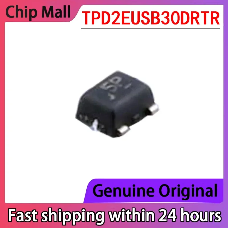 5PCS  New  TPD2EUSB30DRTR Screen Printed 5P SOT-3 TVS Diode