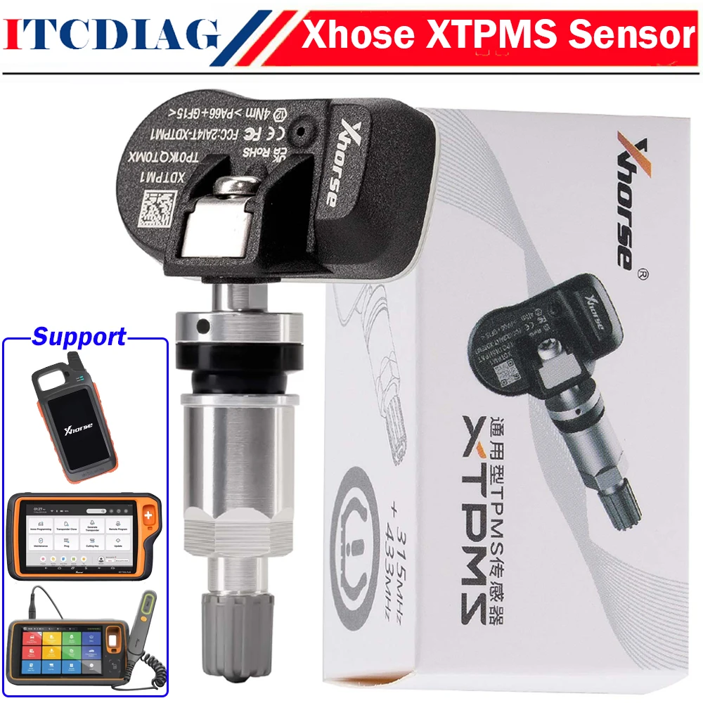 

XHORSE XDTPM1EN XTPMS TPMS Sensor 315MHZ 433MHZ for Key Tool MIDI Key Tool Plus Key Tool Max Pro MINI TPMS TOOL