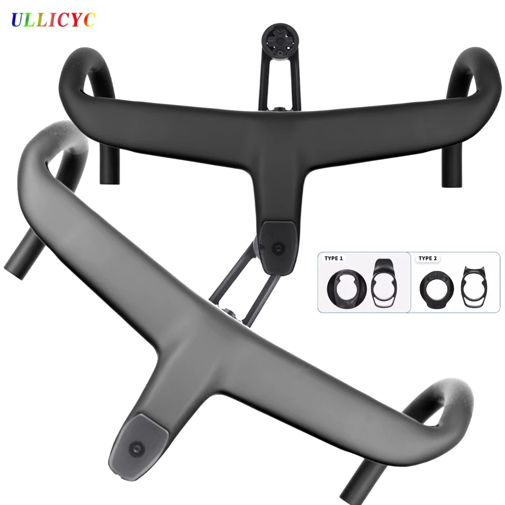 

Di2 Integrated Road Bicycle Handlebar Carbon Cockpit Full Internal cable 360-420mm With Mount T-3