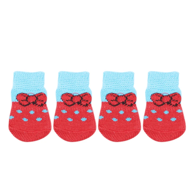 Pet Dog Puppy Cat Shoes Slippers Non-Slip Socks Pet Cute Indoor for Small Dogs Cats Snow Boots Socks