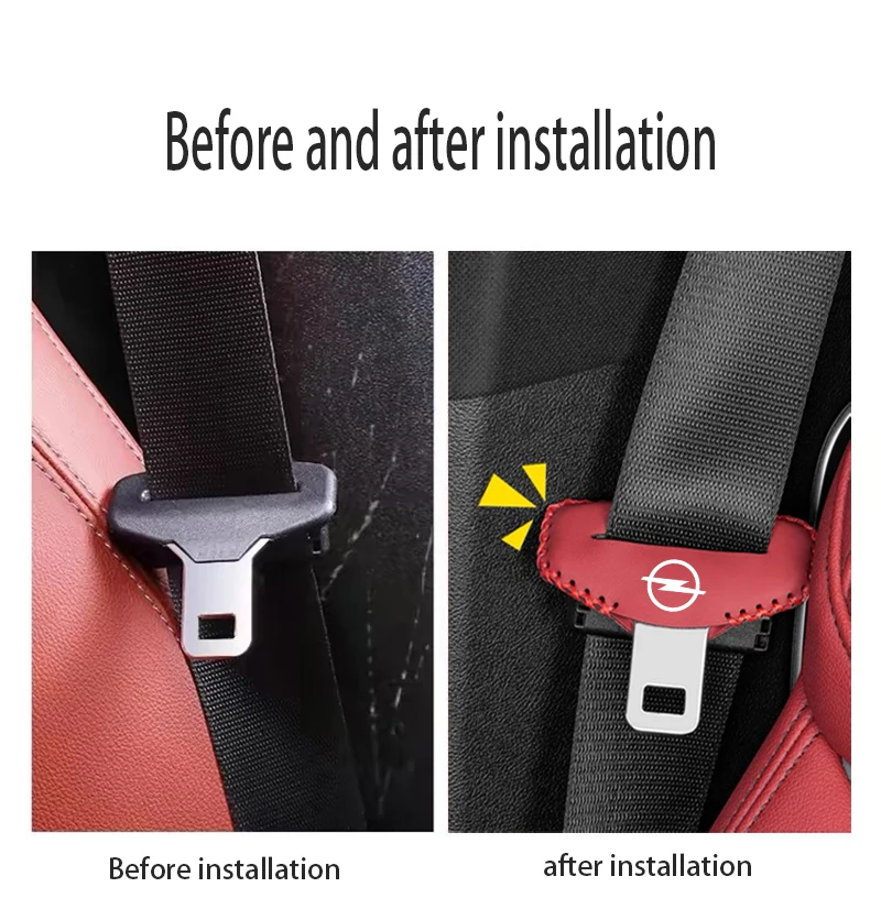 Leather Car Seat Belt Clip Extender Safety Seatbelt Lock Buckle Plug Cover Thick Insert Socket for Opel Astra G H J F K Vectra