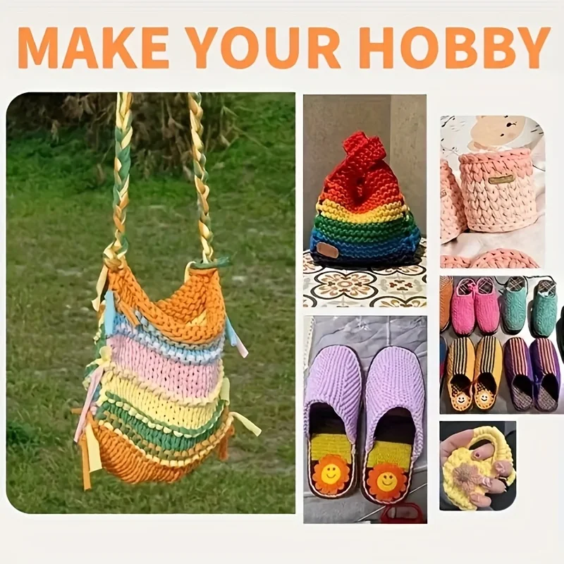 200g Premium Elastic T-Shirt Yarn- Vibrant Colors For Crochet Bags Baskets Rugs Valentine Gift