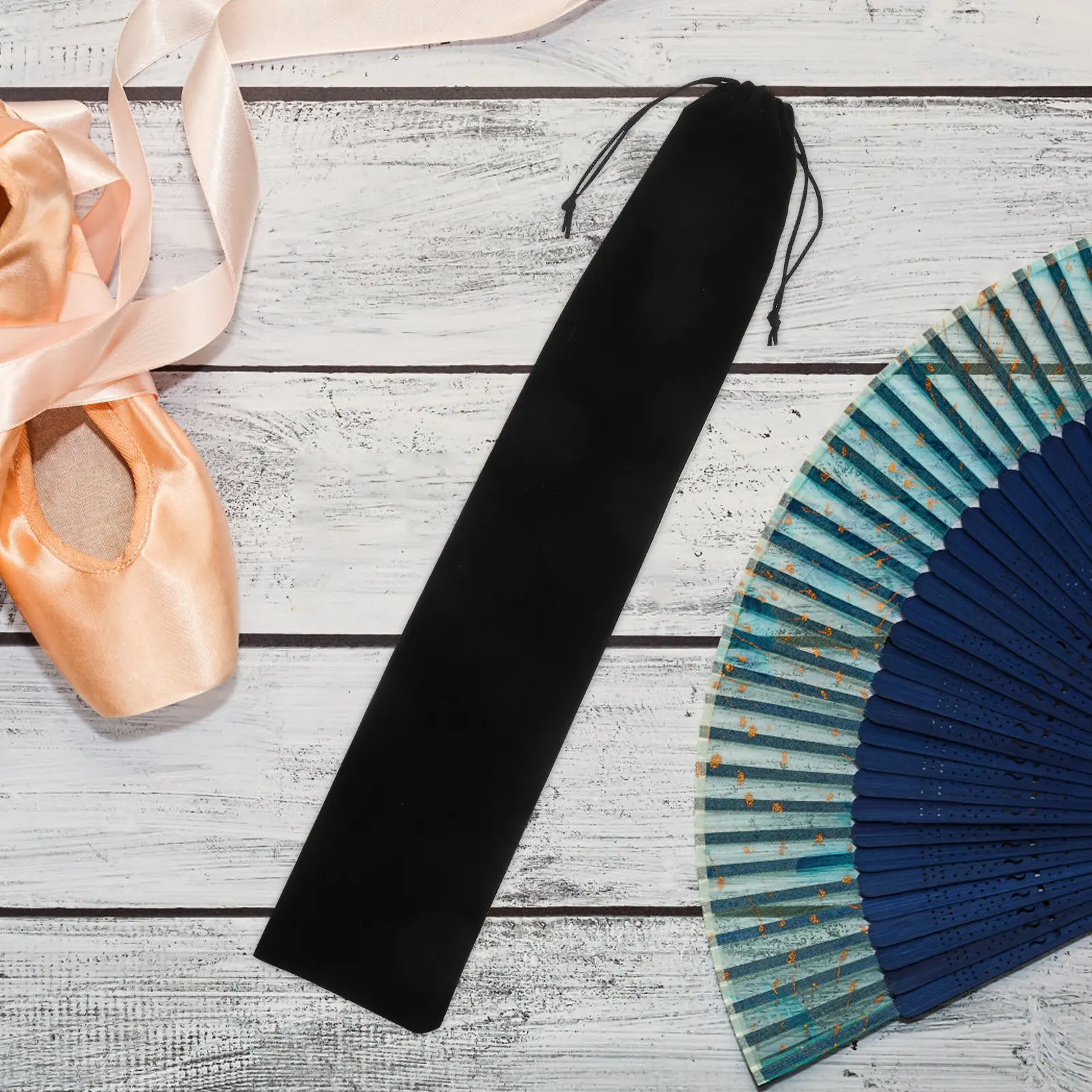 

2 Pcs Bag for Hand Fan Portable Japanese Holder Folding Sleeve Cover Pouch Packaging Chinese Proctect