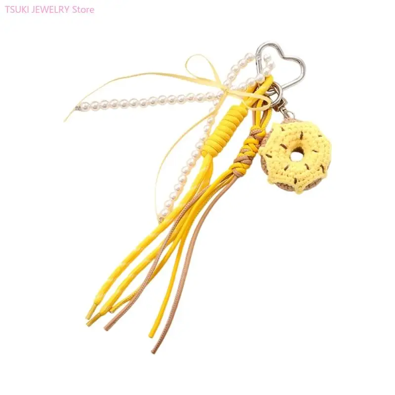 

62KE Braided Rope Keychain Bag Charms Handbag Hanging Ornament Bag Accessories Backpack Pendant Charm for Women Men Gifts