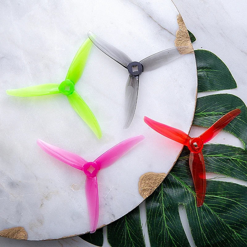 2pairs Gemfan 4023 1.5mm 2mm 4inch 3 blade/ tri-blade Propeller Props CW CCW Compatible T-motor for FPV Racing Dron