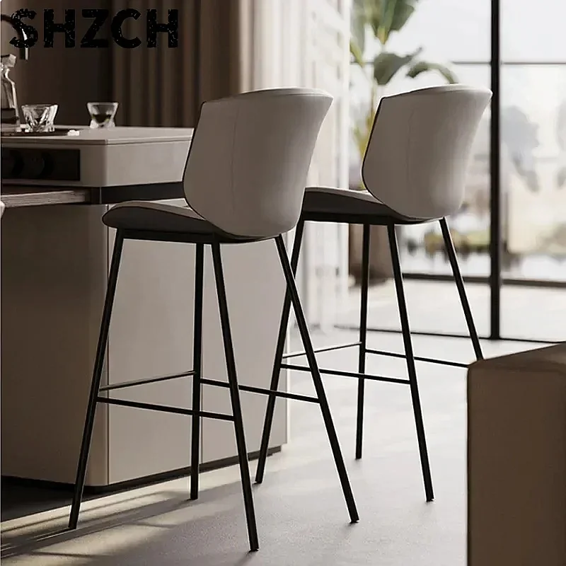 light-luxury-bar-chair-minimalist-high-back-stool-nordic-iron-dining-chair-modern-kitchen