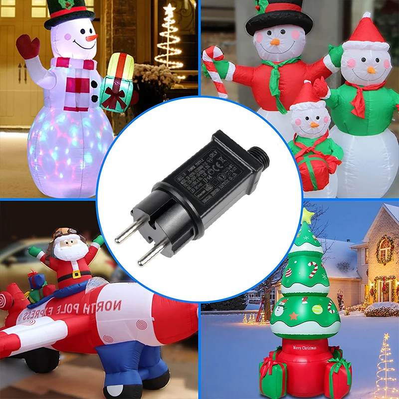 12V 30V Low Voltage Transformer Replacement EU/US/UK/AU Power Supply for Christmas String Light Halloween Inflatable Decorations