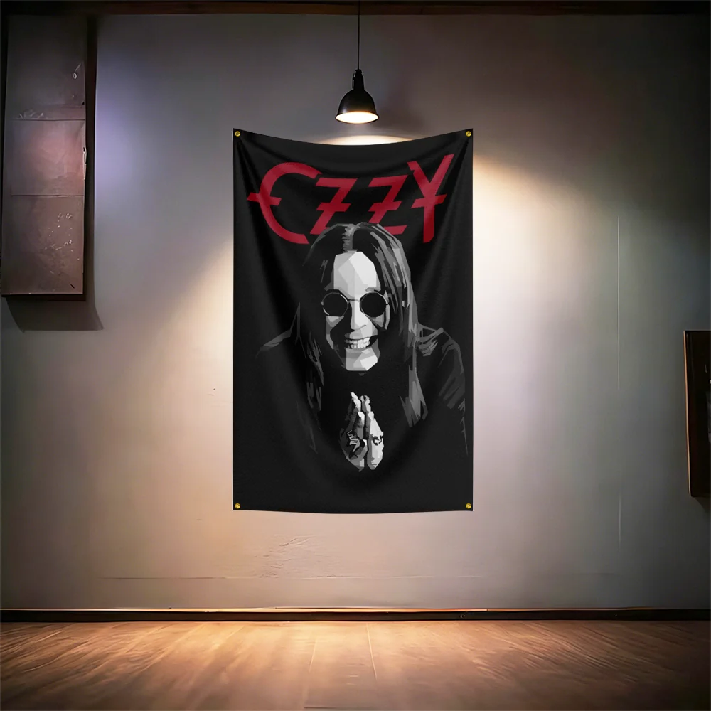 Rock Music Flag 3x5ft for Ozzy Osbourne Fans Banner HD Print Brass Grommet Garage Bedroom Living Room Dorm Wall Decor Tapestry view 2