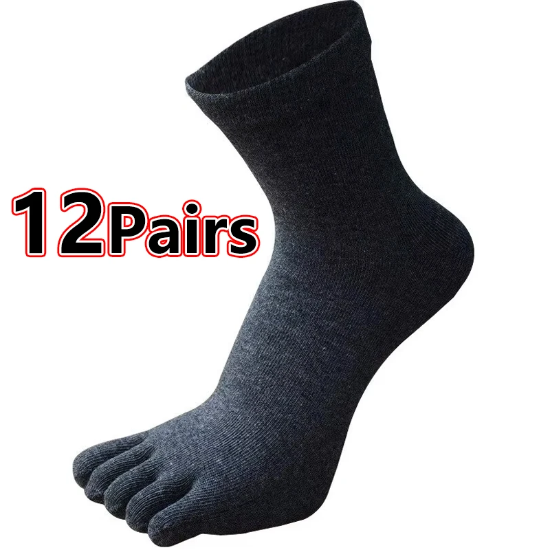 5 Paar Zehensocken, Crew-Socken für Männer und Frauen, fünf Finger-Socken, atmungsaktive Baumwollsocken, Sport, Laufen, einfarbig als Geburtstagsgeschenk