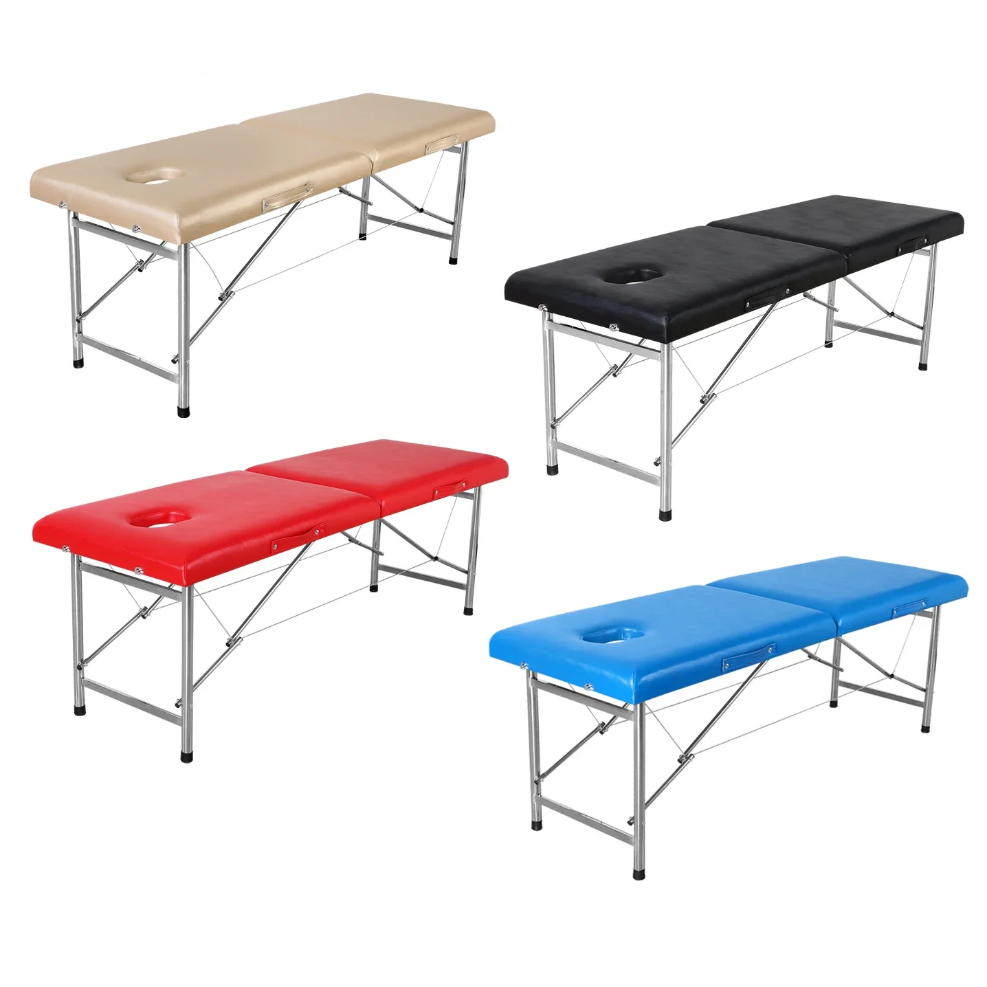 Modern upholstered folding wood massage stretchers